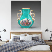 Toile Vase turquoise de porcelaine de Chelsea (Insitu(Chambre))