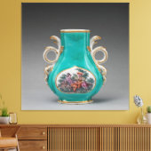 Toile Vase turquoise de porcelaine de Chelsea (Insitu(Salon))