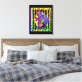 Toile Vase Violet Fleurs Violettes Explosion (Insitu(Chambre))