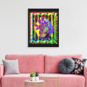 Toile Vase Violet Fleurs Violettes Explosion (Insitu(Salon))