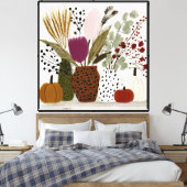 Toile Vases tachetés léopard prune et olive (Insitu(Chambre))