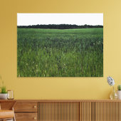 Toile Vaste Champ Vert sous un Ciel Clair (Insitu(Salon))