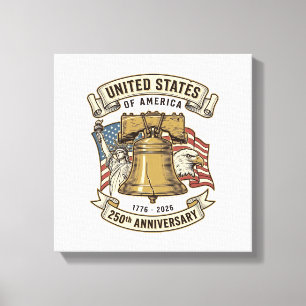 Toile Vecteur patriotique du 250e anniversaire des États