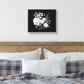 Toile végétale blanche minimaliste | Élégant (Insitu(Chambre))