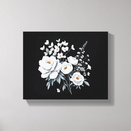 Toile végétale blanche minimaliste | Élégant (Recto)