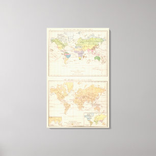 Toile Vegetationsgebiete, carte d'atlas de Thiere