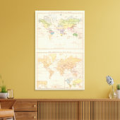 Toile Vegetationsgebiete, Thiere Carte Atlas (Insitu(Salon))