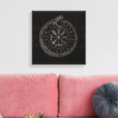 Toile Vegvisir avec Ouroboros et runes (Insitu(Salon))