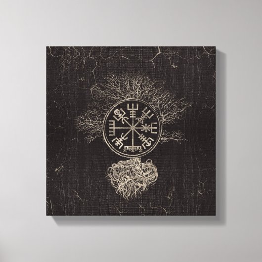 Toile Vegvisir et arbre de vie -Yggdrasil (Recto)