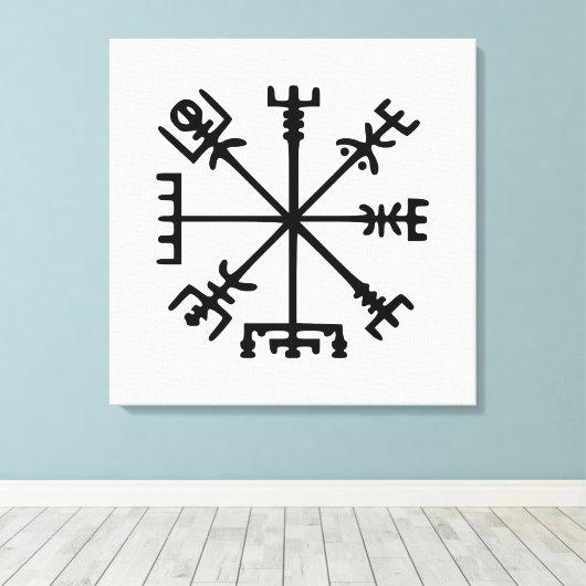 Toile Vegvísir (Viking Compass) (Insitu (Plancher de Bois))