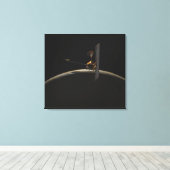 Toile Véhicule spatial Mars Odyssey au-dessus du lever d (Insitu (Plancher de Bois))