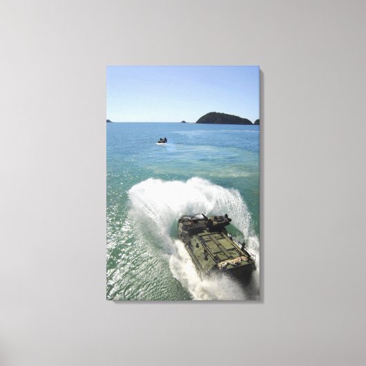 Toile Véhicules d'attaque amphibie sortie du pont du pui (Recto)