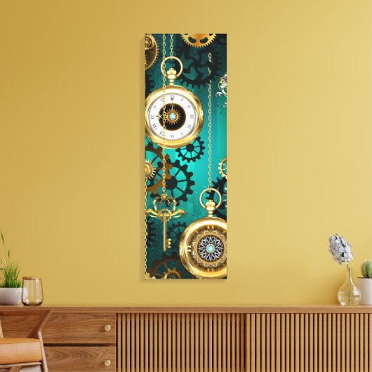 Toile Veille bijoux Steampunk sur un Arrière - plan vert (Insitu(Salon))