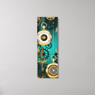 Toile Veille bijoux Steampunk sur un Arrière - plan vert