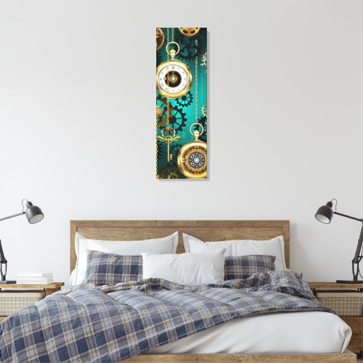 Toile Veille bijoux Steampunk sur un Arrière - plan vert (Insitu(Chambre))