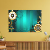 Toile Veille bijoux Steampunk sur un Arrière - plan vert (Insitu(Salon))