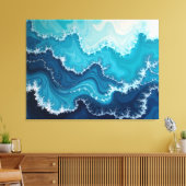 Toile Veines de l'océan – Fluide marin 101x81 Abstrait (Insitu(Salon))
