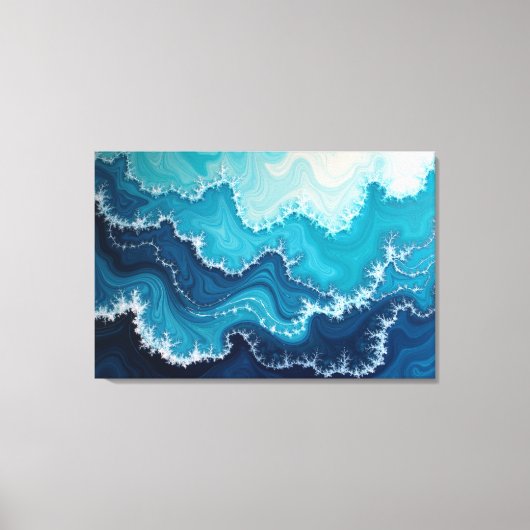 Toile Veines de l'océan – Fluide marin 91x61cm Abstrait (Recto)