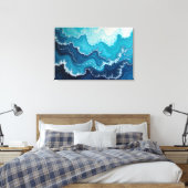 Toile Veines de l'océan – Fluide marin 91x61cm Abstrait (Insitu(Chambre))