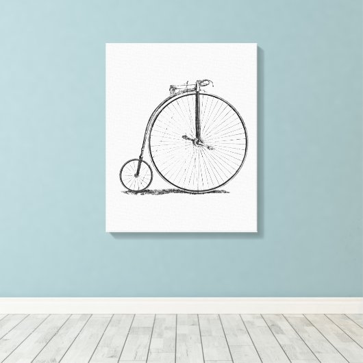 Toile Vélo à grande roue Penny Farthing (Insitu (Plancher de Bois))
