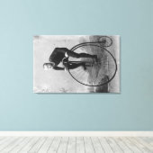 Toile Vélo avec grande roue avant photo (Insitu (Plancher de Bois))