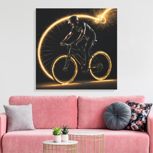 Toile Vélo Golden Neon (Insitu(Salon))