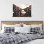 Toile Vélos au coucher du soleil à Amsterdam (Insitu(Chambre))