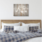 Toile Vélos vintages sur Bois Rustique (Insitu(Chambre))
