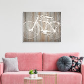 Toile Vélos vintages sur Bois Rustique (Insitu(Salon))