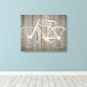 Toile Vélos vintages sur Bois Rustique (Insitu (Plancher de Bois))