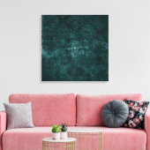 Toile Velvety Turquoise Damask | Grunge vert foncé Baroq (Insitu(Salon))
