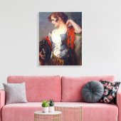 Toile Vendeuse vintage Avec Un Bocal (Insitu(Salon))