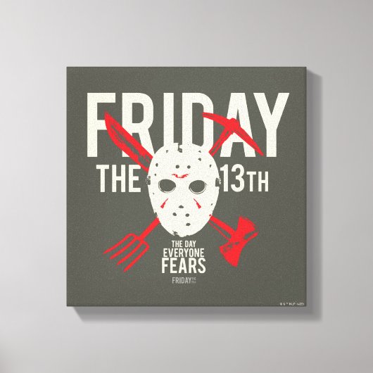 Toile Vendredi 13 | Armes - Masque de hockey (Recto)