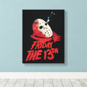 Toile Vendredi 13 | Couteau à travers le masque de hocke (Insitu (Plancher de Bois))