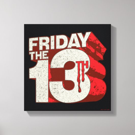 Toile Vendredi 13 | Logo 3D empilé saignant (Recto)