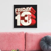 Toile Vendredi 13 | Logo 3D empilé saignant (Insitu(Salon))