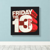 Toile Vendredi 13 | Logo 3D empilé saignant (Insitu (Plancher de Bois))