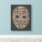 Toile Vendredi 13 | Masque de hockey typographique (Insitu (Plancher de Bois))