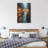 Toile Venetian Glow – Rainy Night Lights and Reflections (Insitu(Chambre))