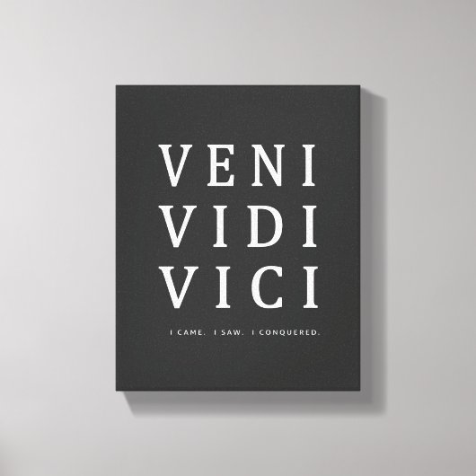 Toile Veni Vidi Vici | Citation Inspiration (Recto)
