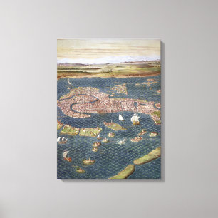 TOILE VENICE : MAP, 16TH CENTURY