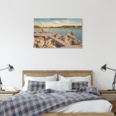 Toile Venise, Floride - Scène de pêche sur les Jetties (Insitu(Chambre))