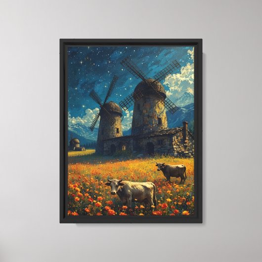 Toile Vent de moulin à vent Starry (Recto)