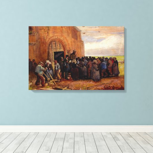 Toile Vente de débris de bâtiment par Vincent van Gogh (Insitu (Plancher de Bois))