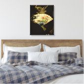 Toile Ventilateur oriental criblé au design floral (Insitu(Chambre))