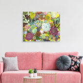 Toile Verdure colorée Succulents (Insitu(Salon))