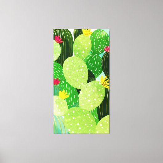 Toile Verdure d'été rustique Parties scintillant succule (Recto)