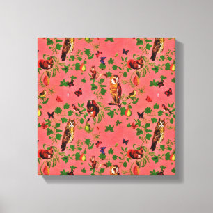 Toile Verdure rustique rétro Aquarelle de forêt d'automn