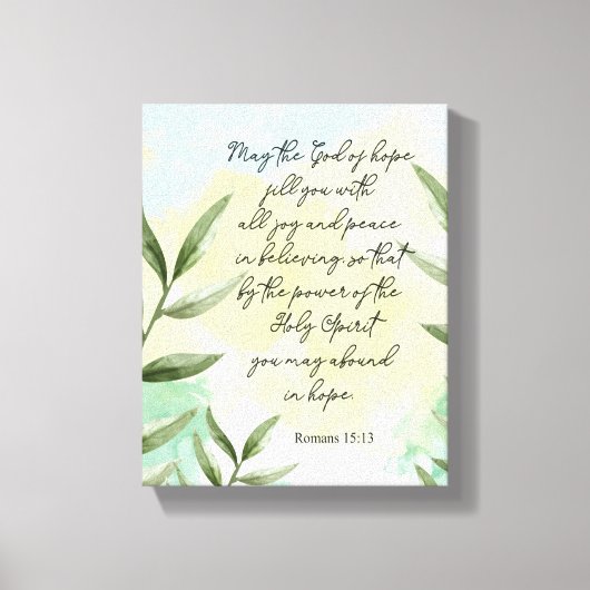 Toile Verdure Verdure Verset Bible verse Mur (Recto)