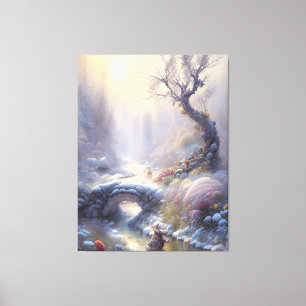 Toile Véritable merveille d'hiver Art du paysage